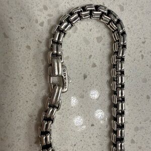 David Yurman Silver Box Chain Bracelet